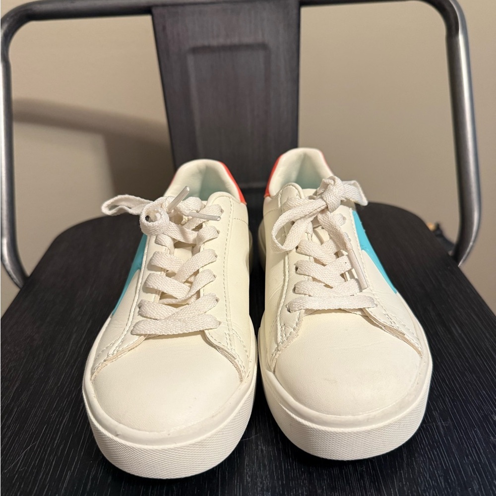 Skechers Kids Sneakers in White, Aqua, and Coral - Picture 2 of 13